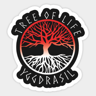 Yggdrasil Tree of Life Pagan Witch As Above So Below Sticker